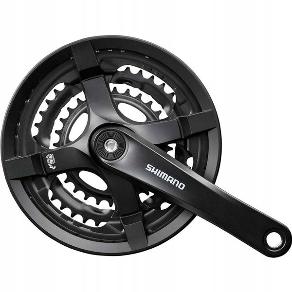Shimano FC-TY501 crankset, 175 mm 48/38/28T, 6-8v, with chain guard