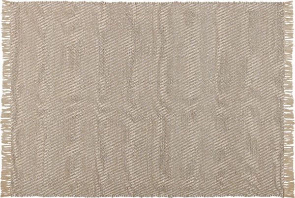 Χαλί Shumee Aladag από Γιούτα 140x200cm Μπεζ Boho με Κρόσσια