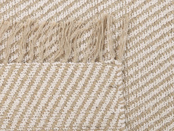 Χαλί Shumee Aladag από Γιούτα 140x200cm Μπεζ Boho με Κρόσσια