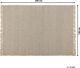 Χαλί Shumee Aladag από Γιούτα 140x200cm Μπεζ Boho με Κρόσσια
