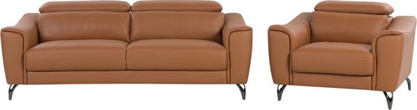 Σετ σαλονιού Shumee Leather για 4 άτομα, καφέ, NARWIK 8579566 4251682204019