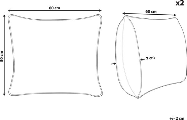 Shumee Σετ 2 μαξιλαριών μικροϊνών 50 x 60 cm ΜΑΝΑ 8700930 4251682236218