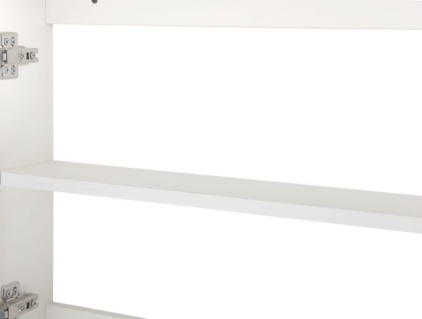 Shumee Ντουλάπι μπάνιου επιτοίχιο με καθρέφτη LED 60 x 60 cm λευκό JARAMILLO 8701049 4251682244480