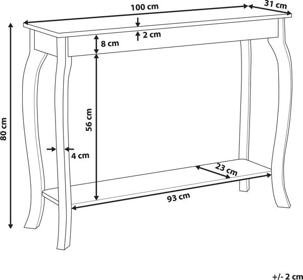 Shumee Κονσόλα Hartford Vintage 110x35x75 εκ. Λευκή