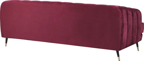 Shumee 3θέσιος καναπές βελούδο, μπορντό, SLETTA 9476498 4251682251570