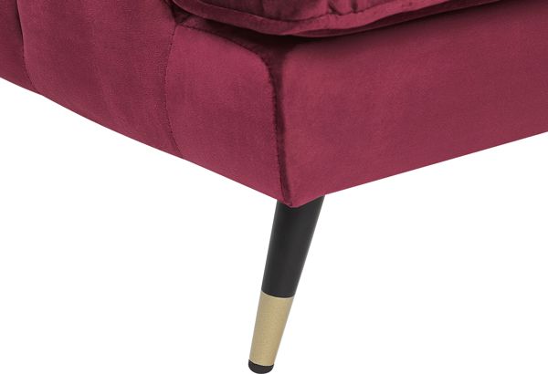 Shumee 3θέσιος καναπές βελούδο, μπορντό, SLETTA 9476498 4251682251570