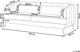 Shumee 3θέσιος καναπές βελούδο, μπορντό, SLETTA 9476498 4251682251570