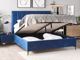 Κρεβάτι Shumee Velvet με αποθηκευτικό χώρο 180 x 200 cm μπλε SEZANNE 8700876 4251682259842