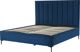Κρεβάτι Shumee Velvet με αποθηκευτικό χώρο 180 x 200 cm μπλε SEZANNE 8700876 4251682259842