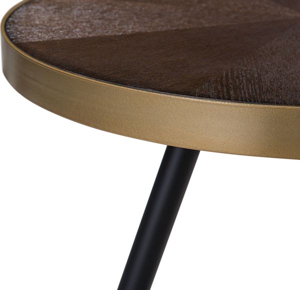 Shumee Brown και χρυσό βοηθητικό τραπέζι RAMONA 8796378 4260602379089