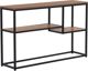 Κονσόλα Εισόδου Shumee Belmont 120cm, από MDF σε Σκούρο Ξύλο και Μαύρο Χρώμα