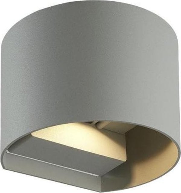 Απλίκα εξωτερικού χώρου CILINDER, LED 2x3W, 4000K, IP54, με ρυθμιζόμενη γωνία φωτισμού, γκρι, LED line LITE