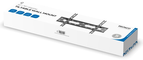 Επιτοίχια βάση DELTACO, κλίση, 32-70 ", 45 kg, μαύρο / ARM-1101-B / 1903399