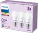 Signify Philips LED κλασική λάμπα 60W E27 θερμό λευκό 806lm ματ 3 τεμ
