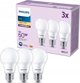 Signify Philips LED κλασική λάμπα 60W E27 θερμό λευκό 806lm ματ 3 τεμ