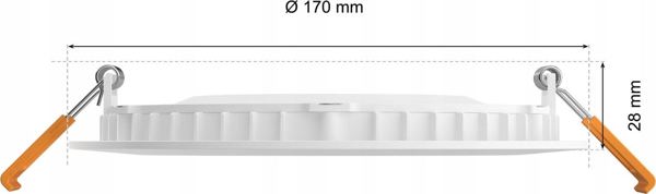 Signify Philips Hue White & Col. Amb. Slim Recessed 170mm λευκό