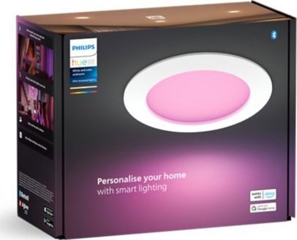 Signify Philips Hue White & Col. Amb. Slim Recessed 170mm λευκό