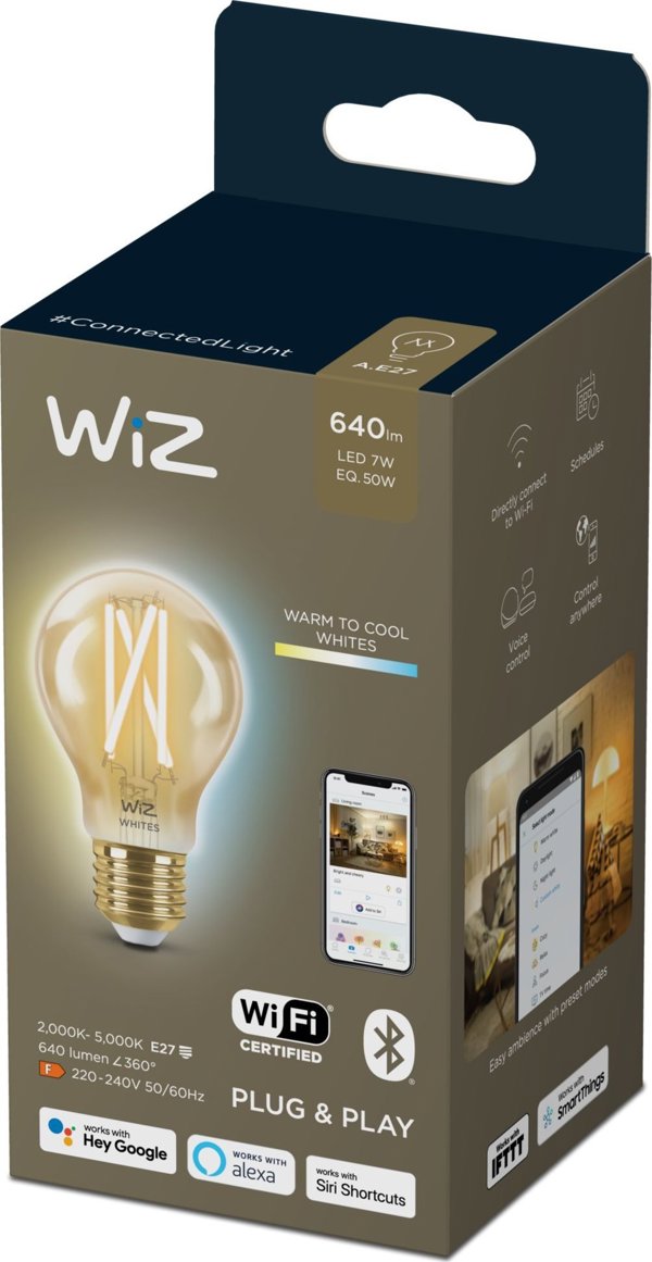 Signify WiZ Filament 50W E27 Standardform Amber Einzelpack