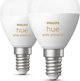 Signify Philips Hue White Amb. E14 Λάμπα Σταγόνα Διπλή Συσκευασία 2x470lm