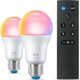 Signify WiZ White & Color 60W E27 A60 Τυπική μορφή 2er +Τηλεχειριστήριο