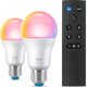 Signify WiZ White & Color 60W E27 A60 Τυπική μορφή 2er +Τηλεχειριστήριο