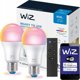 Signify WiZ White & Color 60W E27 A60 Τυπική μορφή 2er +Τηλεχειριστήριο