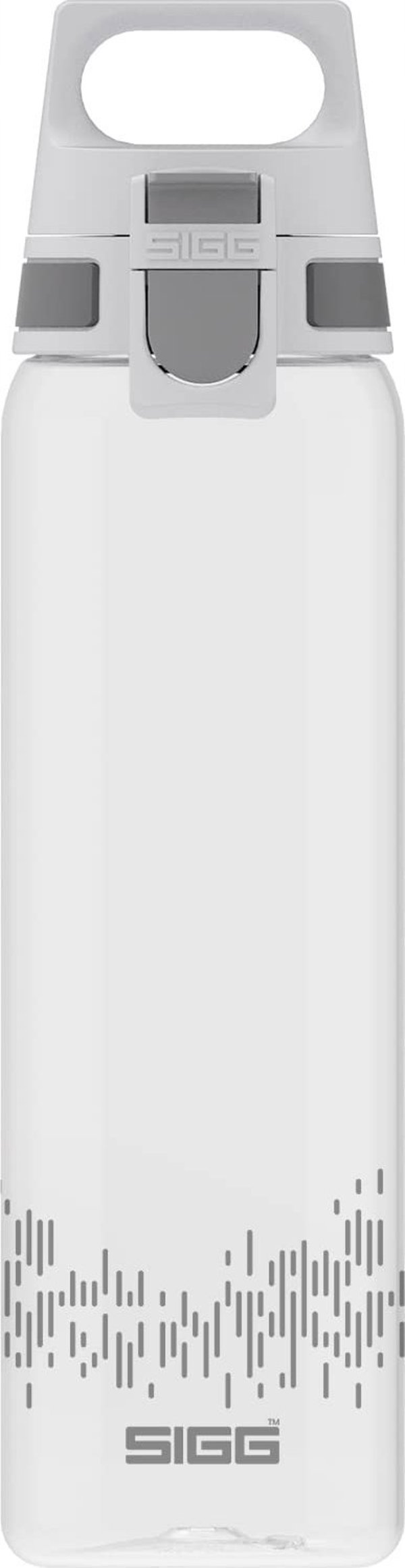 SIGG SIGG drinking bottle Total Clear One MyPlanet "Anthracite" 0.75L (transparent/grey, one-hand closure ONE)