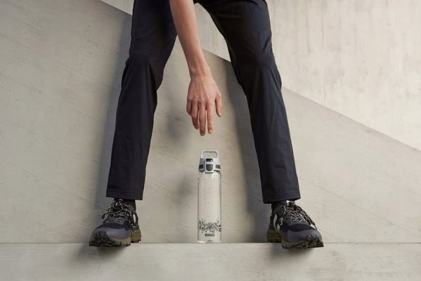 SIGG SIGG drinking bottle Total Clear One MyPlanet "Anthracite" 0.75L (transparent/grey, one-hand closure ONE)