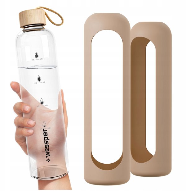 Σιλικόνη κάλυμμα για WE260 1000ml Wessper B1 Borosilicate Dark Beige (SS-DBG-WES260-NEW)