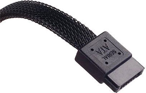 SilverStone SATA - SATA Slimline + Molex, 0.5m, Μαύρο (SSTCP10)