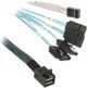 SilverStone SFF 8643 - SATA x4, 0.5m, Μπλε (SST-CPS05)