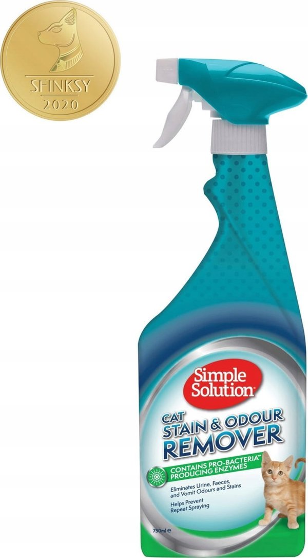 Simple Solution Spray Καθαρισμού για Αφαίρεση Λεκέδων & Οσμών Γάτας 750ml
