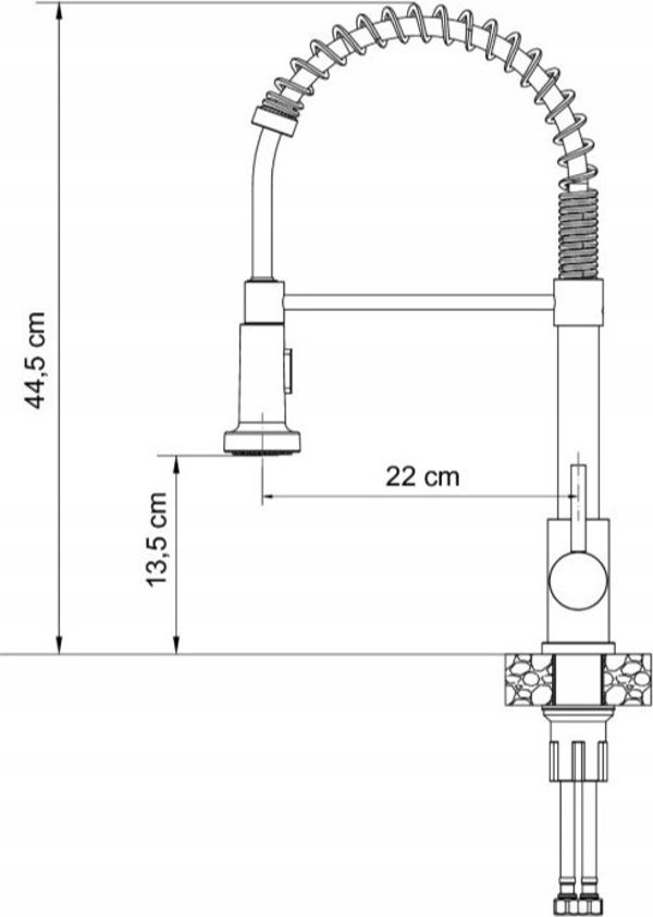 Μίκτης νεροχύτη με εύκαμπτο σωλήνα Quadron SALMA, 52137BS