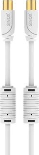 Καλώδιο Κεραίας Sinox PRO, 10μ, Λευκό, Εγκεκριμένο από YouSee & Stofa