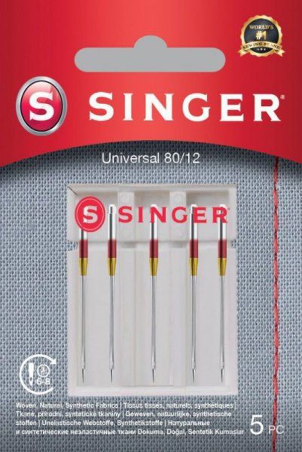 Singer Καθολικές Βελόνες Ραπτομηχανής Universal 80/12, 5 Τεμάχια - Για Όλα τα Υφάσματα