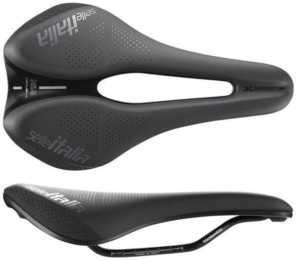 Σέλα SELLE ITALIA NOVUS BOOST EVO X-CROSS TM, Superflow L (id match L3), Μαγγανιούχος Σιδηρόδρομος, Soft-Tek, 251g, Μαύρο (NEW 2025)
