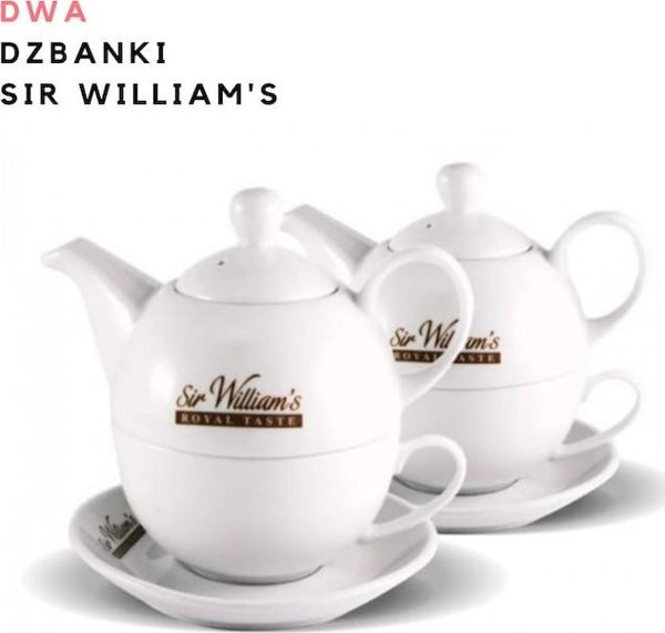 Σετ Sir William's Duo: Δοχείο νερού, φλιτζάνι και πιατάκι x 2