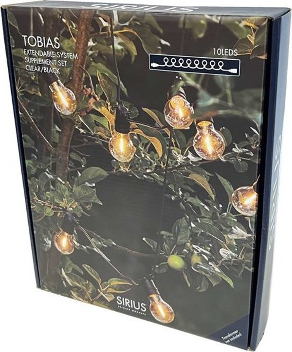 Sirius Home 69510, 10 λάμπες, LED, Εξωτερική, Μαύρο, Διαφανές, 4.5 μ, 1 τεμ