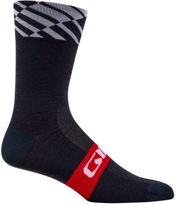 Skarpety GIRO SEASONAL MERINO red/white charcoal roz. XL (46-48) (NEW 2025)