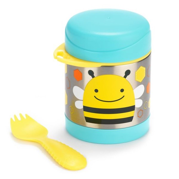 Θερμός για παιδιά Zoo Μέλισσα 0.325 l Ασημί-μπλε