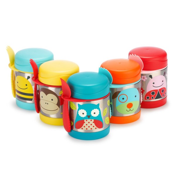 Θερμός για παιδιά Zoo Μέλισσα 0.325 l Ασημί-μπλε