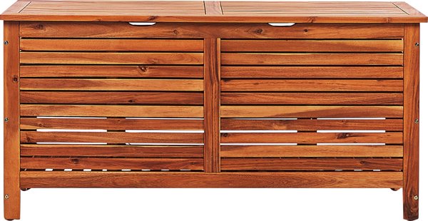 Beliani Κουτί Κήπου RIVIERA από Ξύλο Ακακίας, 130x64 cm, Σκούρο Ξύλο