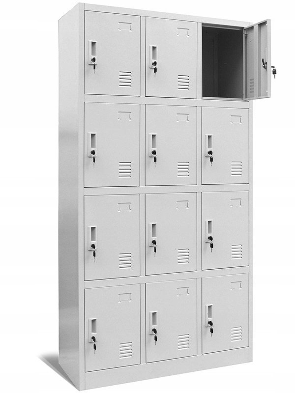 Ντουλάπα αποθήκευσης προσωπικού BHP MARCIN 900 x 1850 x 400 mm, γκρι