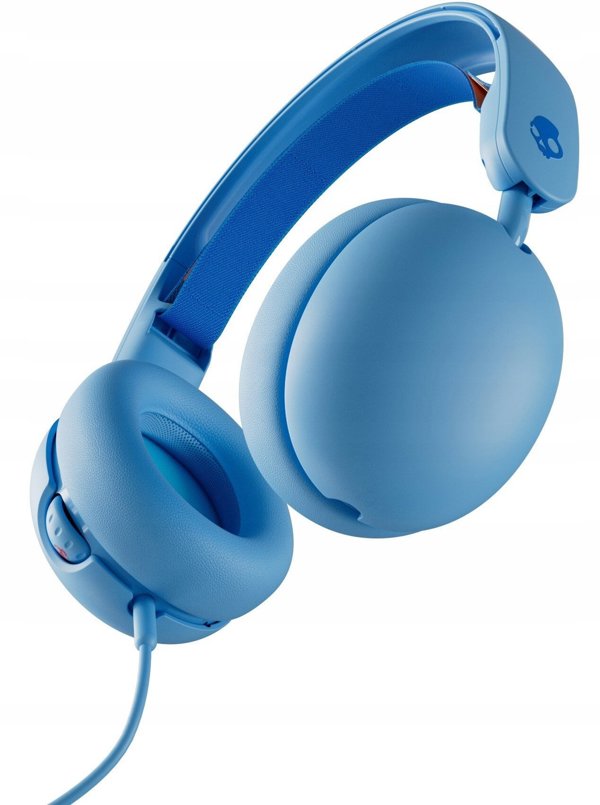 Skullcandy Grom wired headband headphones, blue