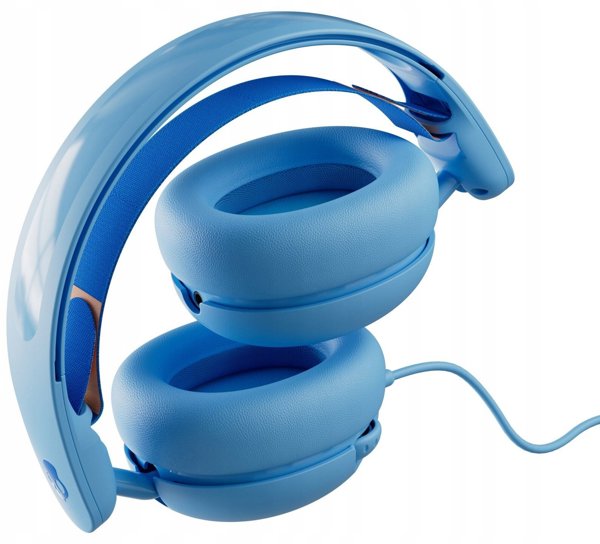 Skullcandy Grom wired headband headphones, blue