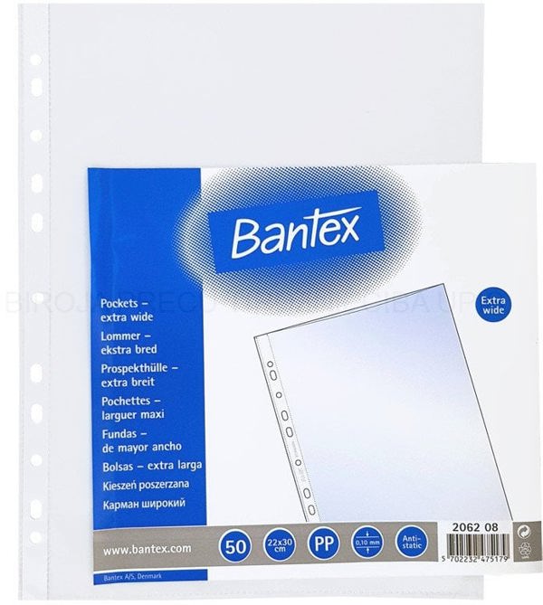 Θήκες Bantex Maxi, A4 + (22x30cm), 100 μικρά, ματ (50) 0809-203