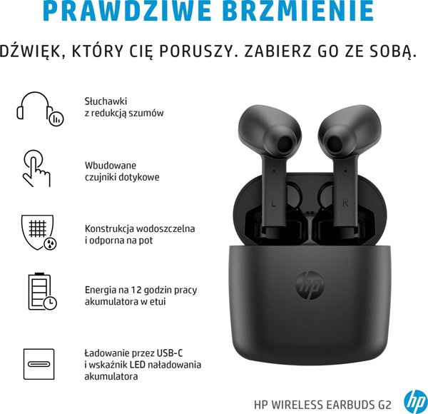 HP Earbuds G2 Ασύρματα Ακουστικά Bluetooth - Μαύρα
