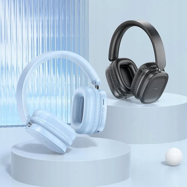 Sluchawki Hoco HOCO sluchawki bezprzewodowe bluetooth naglowne W51 niebieskie