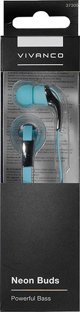 Ακουστικά Vivanco Vivanco earphones Neon Buds, μπλε (37305)
