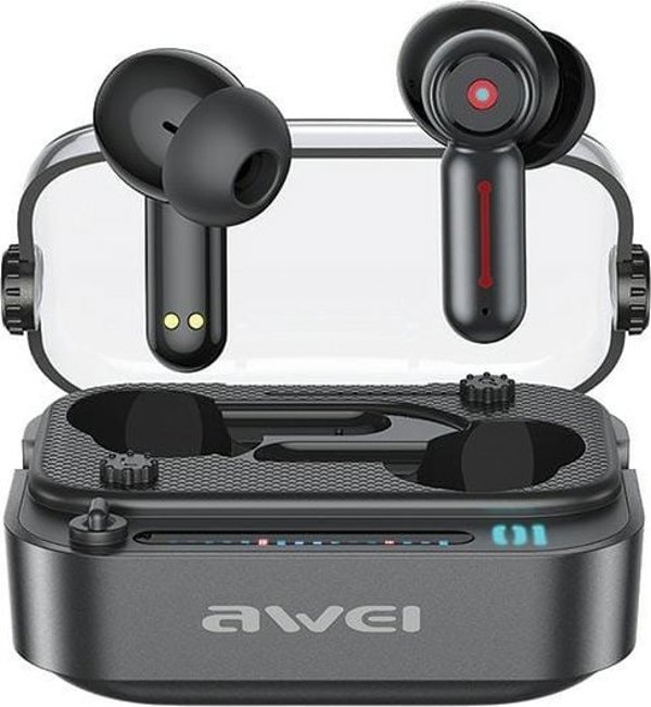 Ακουστικά Awei AWEI ακουστικά Bluetooth 5.3 T58 ANC + σταθμός σύνδεσης μαύρο/black
